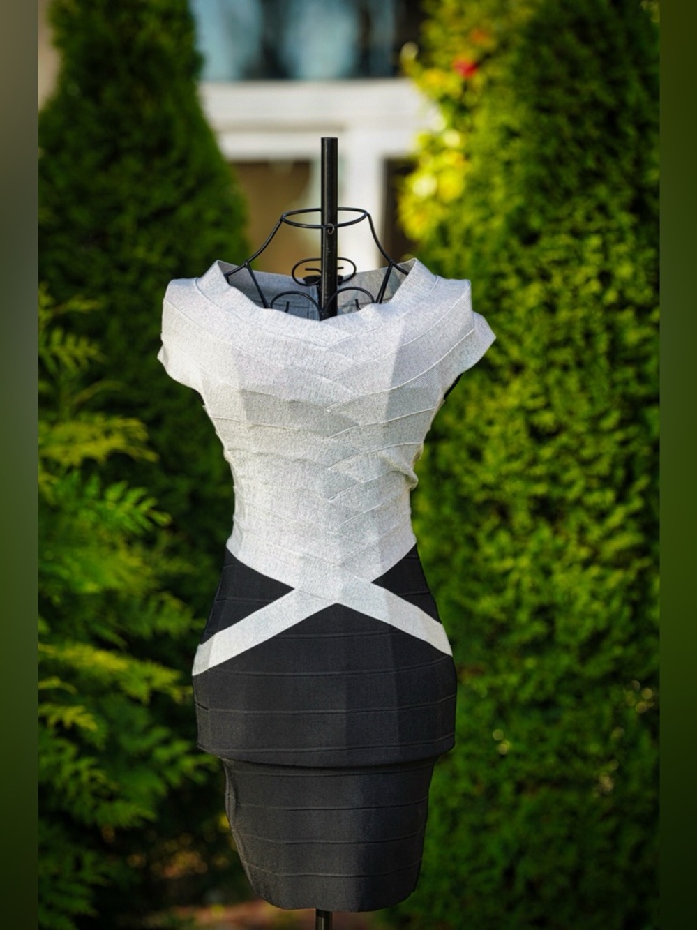 Colorblock Bandage Dress
